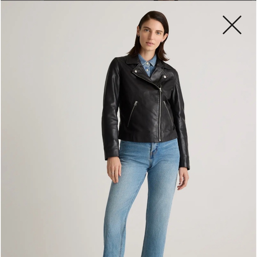Quince 100% Leather Motorcycle Jacket